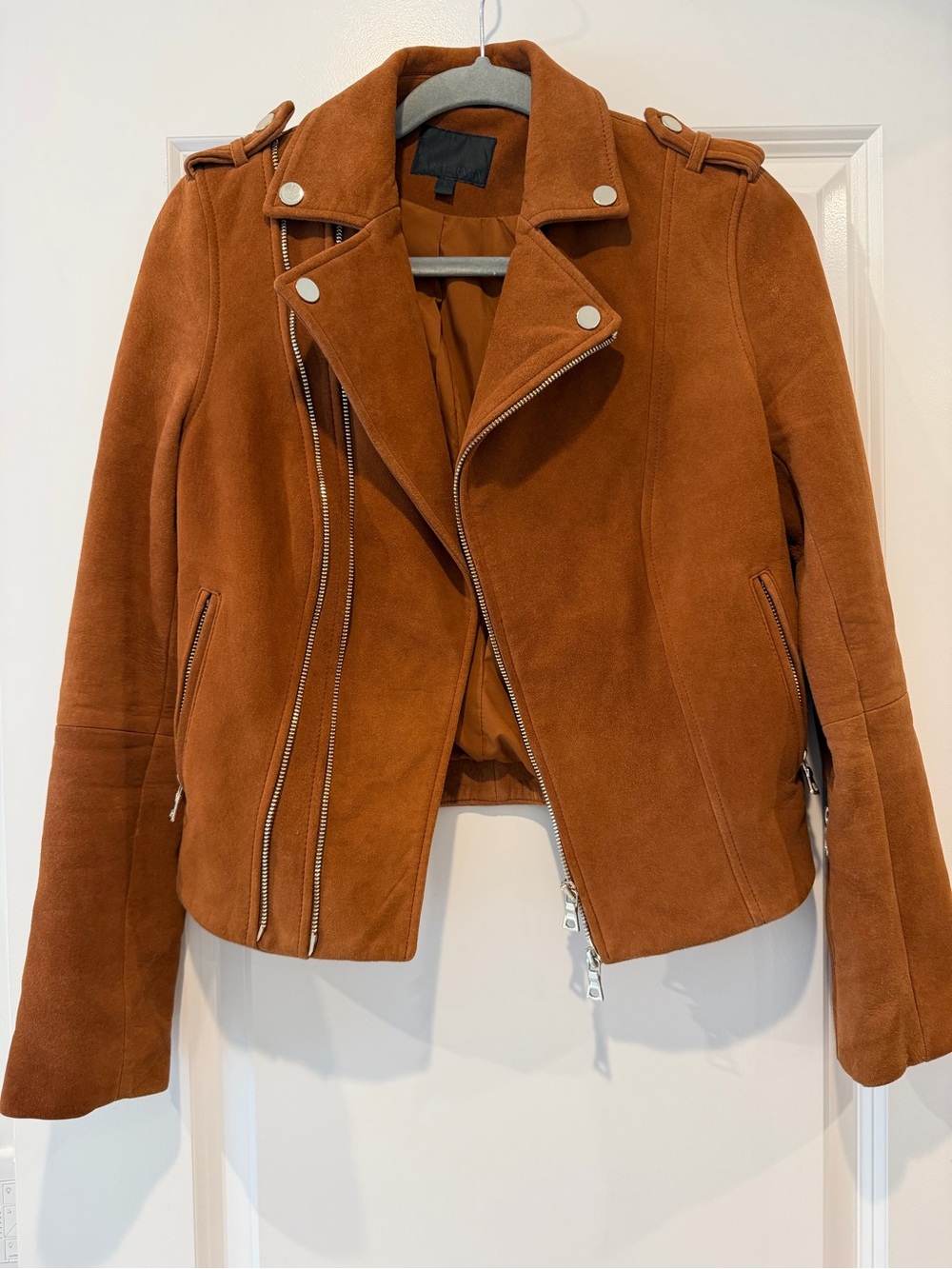 INTERMIX Suede Moto Jacket